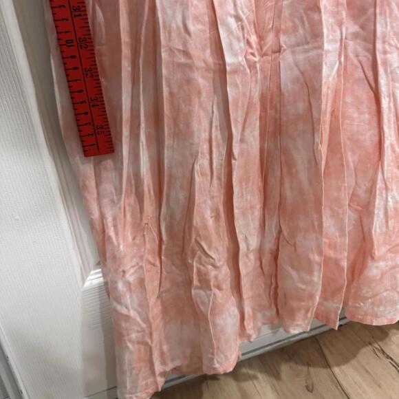 Tiare Hawaii Dress Pink Paroa Bay Tie Dye Split‎ V-neck Drawstring Maxi Size M/L - Picture 9 of 12